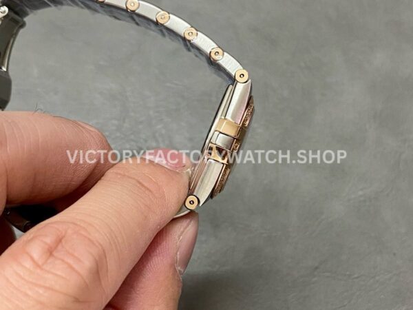 TW Factory Omega Constellation Quartz 123.25.27.60.55.007 27mm Half Rose Gold ( (5) TW Factory Omega Constellation Quartz 123.25.27.60.55.007 27mm Half Rose Gold Diamond Rose Gold Bezel Mother Of Pearl Diamond Dial