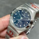TW Factory Omega Constellation Quartz 131.10.25.60.53.001 27mm Full Steel Diamond Bezel Diamond Gypsophila Blue Dial