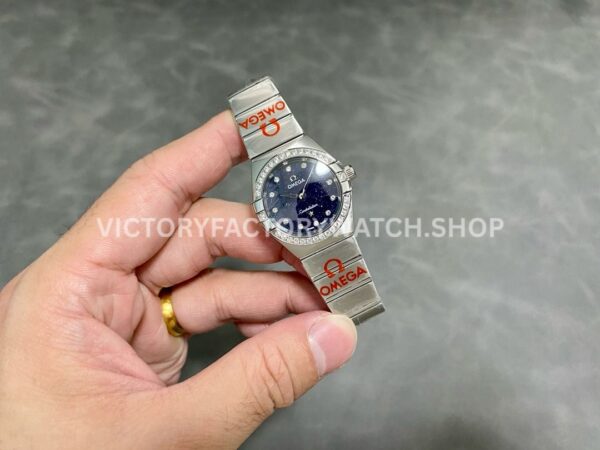 TW Factory Omega Constellation Quartz 131.10.25.60.53.001 27mm Full Steel Diamond Bezel Diamond Gypsophila Blue Dial