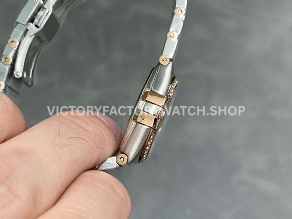 TW Factory Omega Constellation Quartz 131.25.25.60.53.002 27mm Half Rose Gold Roman Number Rose Gold Bezel Diamond Gypsophila Blue Dial