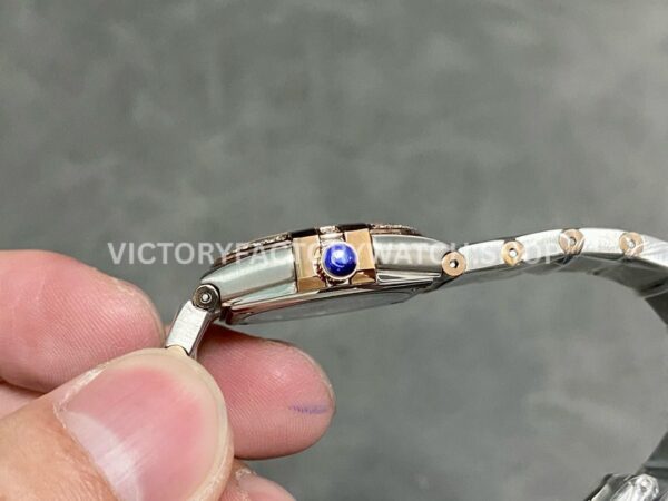 TW Factory Omega Constellation Quartz 131.25.25.60.53.002 27mm Half Rose Gold Roman Number Rose Gold Bezel Diamond Gypsophila Blue Dial
