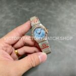 TW Factory Omega Constellation Quartz 131.25.28.60.99.001 27mm Diamond Bezel Half Rose Gold S (4) TW Factory Omega Constellation Quartz 131.25.28.60.99.001 27mm Half Rose Gold Diamond Bezel Diamond Blue Dial