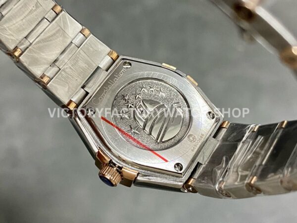 TW Factory Omega Constellation Quartz 131.25.28.60.99.001 27mm Diamond Bezel Half Rose Gold S (6) TW Factory Omega Constellation Quartz 131.25.28.60.99.001 27mm Half Rose Gold Diamond Bezel Diamond Blue Dial