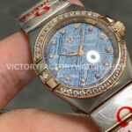 TW Factory Omega Constellation Quartz 131.25.28.60.99.001 27mm Diamond Bezel Half Rose Gold S (7) TW Factory Omega Constellation Quartz 131.25.28.60.99.001 27mm Half Rose Gold Diamond Bezel Diamond Blue Dial