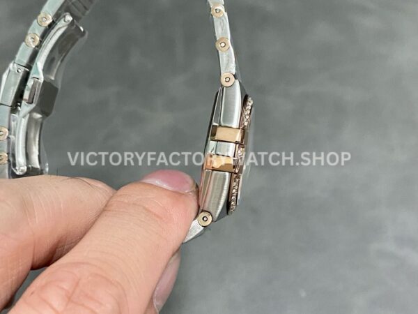 TW Factory Omega Constellation Quartz 131.25.28.60.99.001 27mm Diamond Bezel Half Rose Gold S (8) TW Factory Omega Constellation Quartz 131.25.28.60.99.001 27mm Half Rose Gold Diamond Bezel Diamond Blue Dial