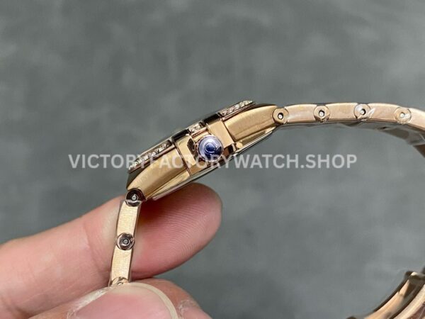 TW Factory Omega Constellation Quartz 131.55.25.60.53.002 27mm Full Rose Gold Diamond Bezel Diamond Gypsophila Blue Dial