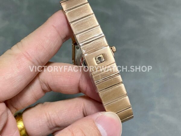 TW Factory Omega Constellation Quartz 131.55.25.60.53.002 27mm Full Rose Gold Diamond Bezel Diamond Gypsophila Blue Dial