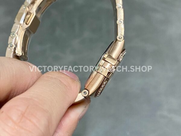 TW Factory Omega Constellation Quartz 131.55.25.60.53.002 27mm Full Rose Gold Diamond Bezel Diamond Gypsophila Blue Dial