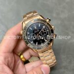 TW Factory Omega Seamaster Planet Ocean Chronograph 215.63.46.51.01.001 44.25mm Full Rose Gold Black Dial