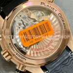 TW Factory Omega Seamaster Planet Ocean Chronograph 215.63.46.51.01.001 44.25mm Rose Gold Leather Strap Black Dial