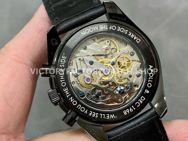 TW Factory Omega Speedmaster Dark Side Of The Moon Apollo 8 311.92.44.30.01.001 44.25mm (4) TW Factory Omega Speedmaster Dark Side Of The Moon Apollo 8 311.92.44.30.01.001 44.25mm Ceramic Leather Strap Black Dial