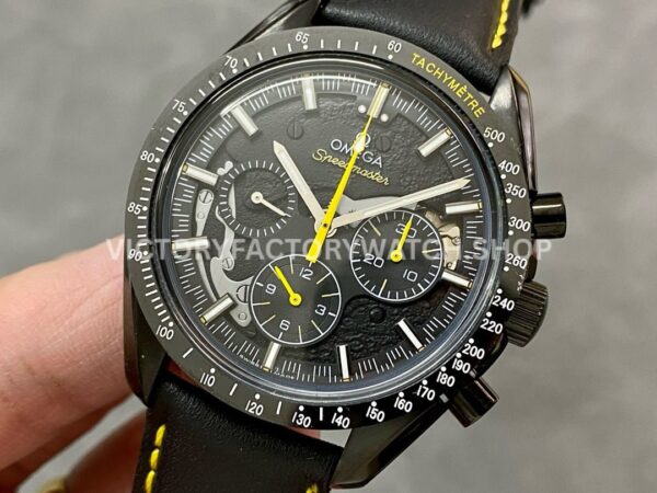 TW Factory Omega Speedmaster Dark Side Of The Moon Apollo 8 311.92.44.30.01.001 44.25mm (6) TW Factory Omega Speedmaster Dark Side Of The Moon Apollo 8 311.92.44.30.01.001 44.25mm Ceramic Leather Strap Black Dial
