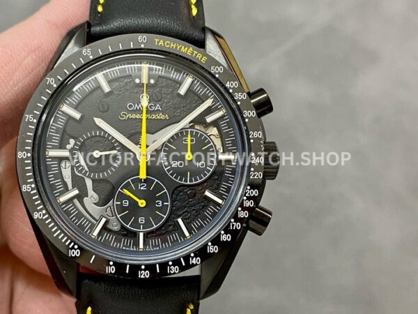 TW Factory Omega Speedmaster Dark Side Of The Moon Apollo 8 311.92.44.30.01.001 44.25mm (8) TW Factory Omega Speedmaster Dark Side Of The Moon Apollo 8 311.92.44.30.01.001 44.25mm ceramic leather strap black dial replica watch