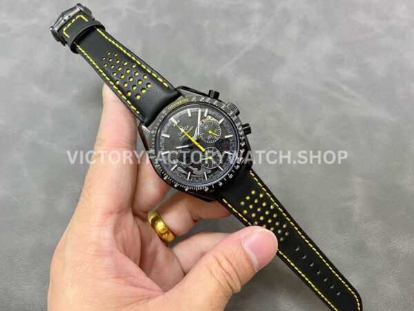 TW Factory Omega Speedmaster Dark Side Of The Moon Apollo 8 311.92.44.30.01.001 44.25mm (9) TW Factory Omega Speedmaster Dark Side Of The Moon Apollo 8 311.92.44.30.01.001 44.25mm Ceramic Leather Strap Black Dial