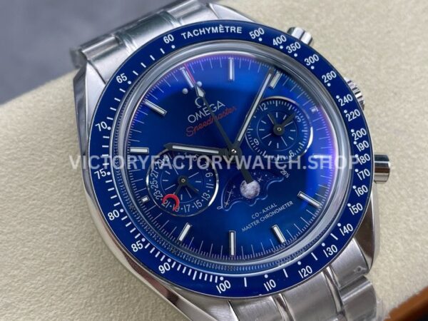 TW Factory Omega Speedmaster Moonphase 304.33.44.52.03.001 44.25mm Full Steel Blue Dial (1) TW Factory Omega Speedmaster Moonphase 304.33.44.52.03.001 44.25mm Full Steel Blue Dial
