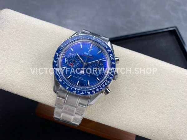 TW Factory Omega Speedmaster Moonphase 304.33.44.52.03.001 44.25mm Full Steel Blue Dial (2) TW Factory Omega Speedmaster Moonphase 304.33.44.52.03.001 44.25mm Full Steel Blue Dial