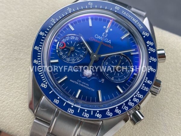 TW Factory Omega Speedmaster Moonphase 304.33.44.52.03.001 44.25mm Full Steel Blue Dial (4) TW Factory Omega Speedmaster Moonphase 304.33.44.52.03.001 44.25mm Full Steel Blue Dial