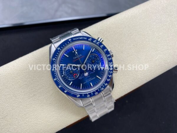 TW Factory Omega Speedmaster Moonphase 304.33.44.52.03.001 44.25mm Full Steel Blue Dial (8) TW Factory Omega Speedmaster Moonphase 304.33.44.52.03.001 44.25mm Full Steel Blue Dial