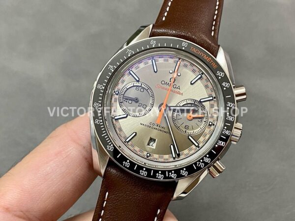TW Factory Omega Speedmaster Racing 329.32.44.51.06.001 44.25mm Steel Leather Strap Silver Strap (4) TW Factory Omega Speedmaster Racing 329.32.44.51.06.001 44.25mm Steel Leather Strap Silver Dial