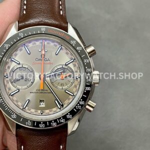 TW Factory Omega Speedmaster Racing 329.32.44.51.06.001 44.25mm steel leather strap silver dial replica watch