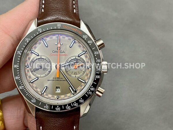TW Factory Omega Speedmaster Racing 329.32.44.51.06.001 44.25mm Steel Leather Strap Silver Strap (6) TW Factory Omega Speedmaster Racing 329.32.44.51.06.001 44.25mm steel leather strap silver dial replica watch