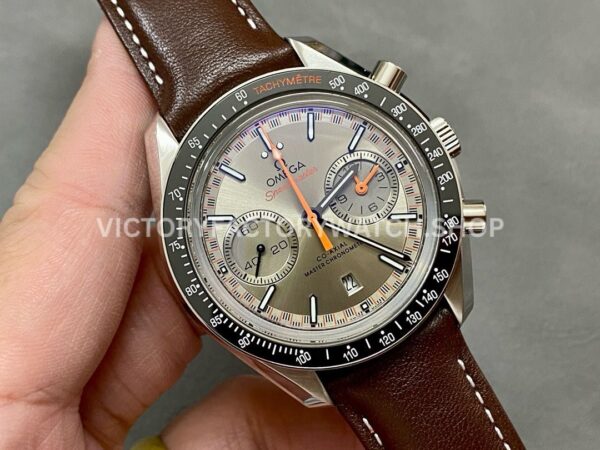 TW Factory Omega Speedmaster Racing 329.32.44.51.06.001 44.25mm Steel Leather Strap Silver Strap (9) TW Factory Omega Speedmaster Racing 329.32.44.51.06.001 44.25mm Steel Leather Strap Silver Dial