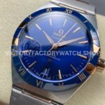 V+ Factory Omega Constellation 131.23.41.21.03.001 41mm Half Rose Gold Blue Ceramic Bezel Blue Dial (3) V+ Factory Omega Constellation 131.23.41.21.03.001 41mm Half Rose Gold Blue Ceramic Bezel Blue Dial