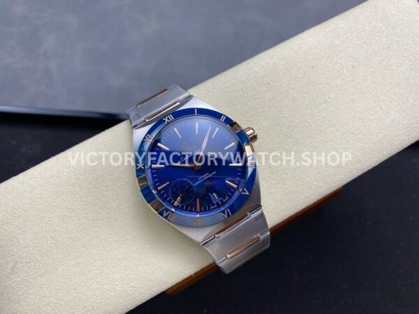 V+ Factory Omega Constellation 131.23.41.21.03.001 41mm Half Rose Gold Blue Ceramic Bezel Blue Dial (8) V+ Factory Omega Constellation 131.23.41.21.03.001 41mm Half Rose Gold Blue Ceramic Bezel Blue Dial