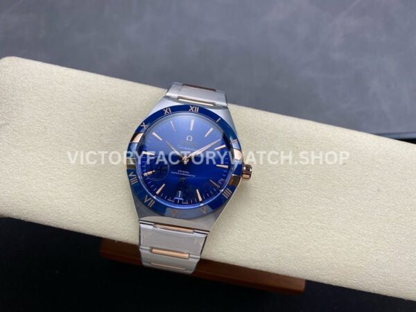 V+ Factory Omega Constellation 131.23.41.21.03.001 41mm Half Rose Gold Blue Ceramic Bezel Blue Dial (9) V+ Factory Omega Constellation 131.23.41.21.03.001 41mm Half Rose Gold Blue Ceramic Bezel Blue Dial