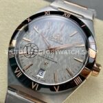 V+ Factory Omega Constellation 131.23.41.21.06.001 41mm Half Rose Gold Black Ceramic Bezel Grey Dial (6) V+ Factory Omega Constellation 131.23.41.21.06.001 41mm Half Rose Gold Black Ceramic Bezel Grey Dial