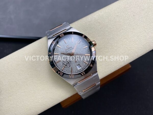 V+ Factory Omega Constellation 131.23.41.21.06.001 41mm Half Rose Gold Black Ceramic Bezel Grey Dial (7) V+ Factory Omega Constellation 131.23.41.21.06.001 41mm Half Rose Gold Black Ceramic Bezel Grey Dial