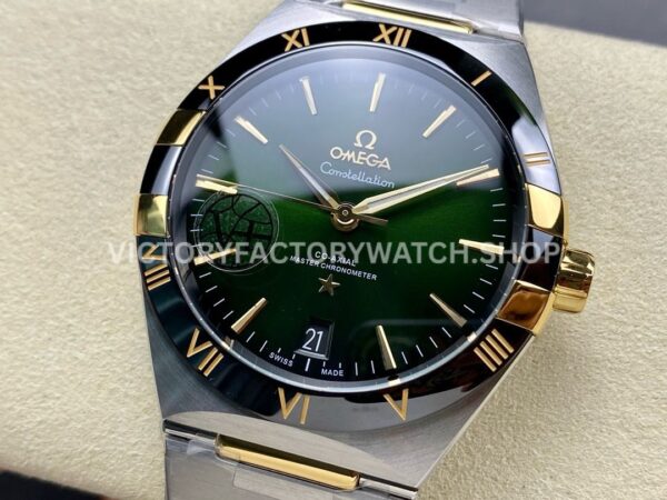 V+ Factory Omega Constellation 131.23.41.21.10.001 41mm Half Yellow Gold Black Ceramic Bezel Green Dial (6) V+ Factory Omega Constellation 131.23.41.21.10.001 41mm Half Yellow Gold Black Ceramic Bezel Green Dial
