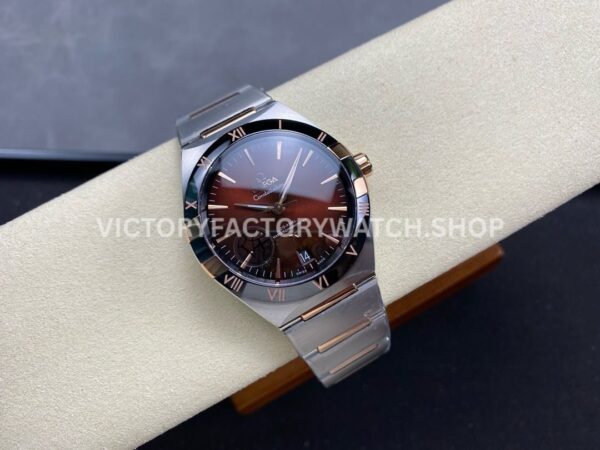 V+ Factory Omega Constellation 131.23.41.21.11.001 41mm Half Rose Gold Black Ceramic Bezel Red Dial (7) V+ Factory Omega Constellation 131.23.41.21.11.001 41mm Half Rose Gold Black Ceramic Bezel Red Dial