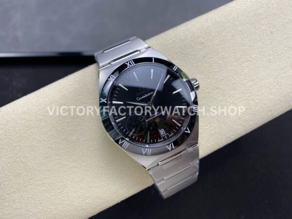 V+ Factory Omega Constellation 131.30.41.21.01.001 41mm Full Steel Black Ceramic Bezel Black Dial