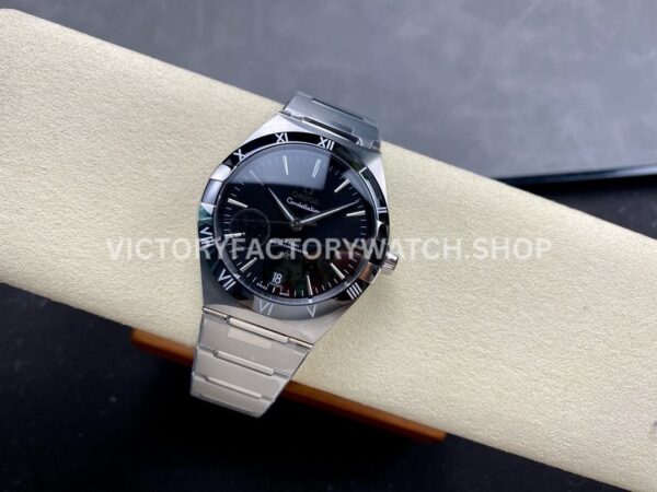 V+ Factory Omega Constellation 131.30.41.21.01.001 41mm Full Steel Black Ceramic Bezel Black Dial