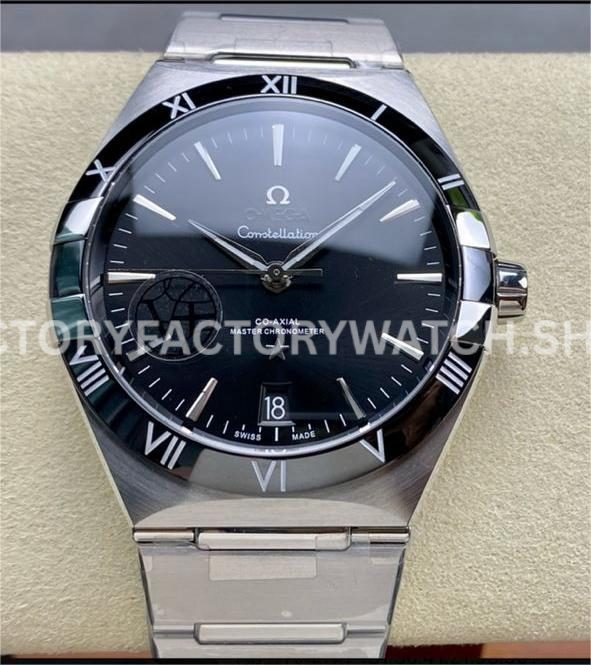 V+ Factory Omega Constellation 131.30.41.21.01.001 41mm full steel black ceramic bezel black dial replica watch