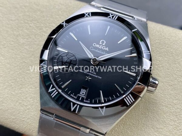 V+ Factory Omega Constellation 131.30.41.21.01.001 41mm Full Steel Black Ceramic Bezel Black Dial