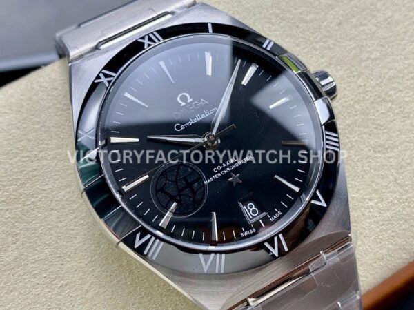 V+ Factory Omega Constellation 131.30.41.21.01.001 41mm Full Steel Black Ceramic Bezel Black Dial