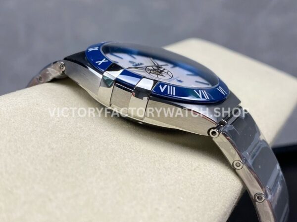 V+ Factory Omega Constellation 131.30.41.21.04.001 41mm Full Steel Blue Ceramic Bezel White Dial (2) V+ Factory Omega Constellation 131.30.41.21.04.001 41mm Full Steel Blue Ceramic Bezel White Dial