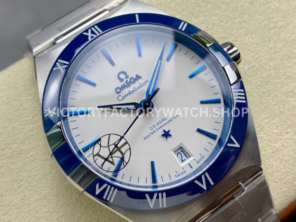 V+ Factory Omega Constellation 131.30.41.21.04.001 41mm Full Steel Blue Ceramic Bezel White Dial (5) V+ Factory Omega Constellation 131.30.41.21.04.001 41mm Full Steel Blue Ceramic Bezel White Dial