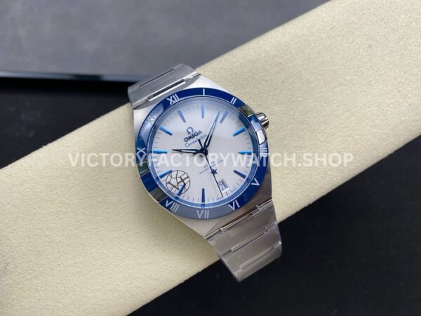 V+ Factory Omega Constellation 131.30.41.21.04.001 41mm Full Steel Blue Ceramic Bezel White Dial (8) V+ Factory Omega Constellation 131.30.41.21.04.001 41mm Full Steel Blue Ceramic Bezel White Dial