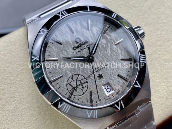 V+ Factory Omega Constellation 131.30.41.21.99.001 41mm Full Steel Black Ceramic Bezel Grey Dial