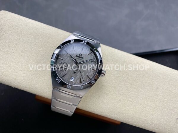 V+ Factory Omega Constellation 131.30.41.21.99.001 41mm Full Steel Black Ceramic Bezel Grey Dial