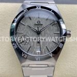 V+ Factory Omega Constellation 131.30.41.21.99.001 41mm full steel black ceramic bezel grey dial replica watch