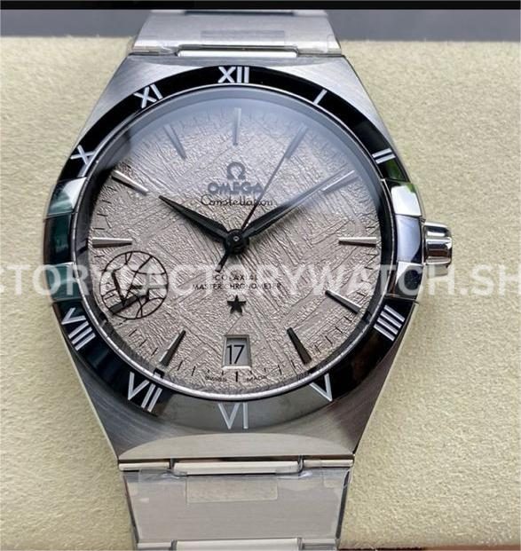 V+ Factory Omega Constellation 131.30.41.21.99.001 41mm Full Steel Black Ceramic Bezel Meteorites White ( (5) V+ Factory Omega Constellation 131.30.41.21.99.001 41mm full steel black ceramic bezel meteorites white dial replica watch