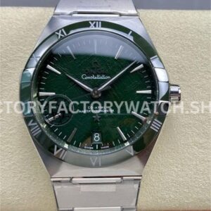 V+ Factory Omega Constellation 131.30.41.21.99.002 41mm Full Steel Green Ceramic Bezel Meteorites Green ( V+ Factory Omega Constellation 131.30.41.21.99.002 41mm full steel green ceramic bezel meteorites green dial replica watch