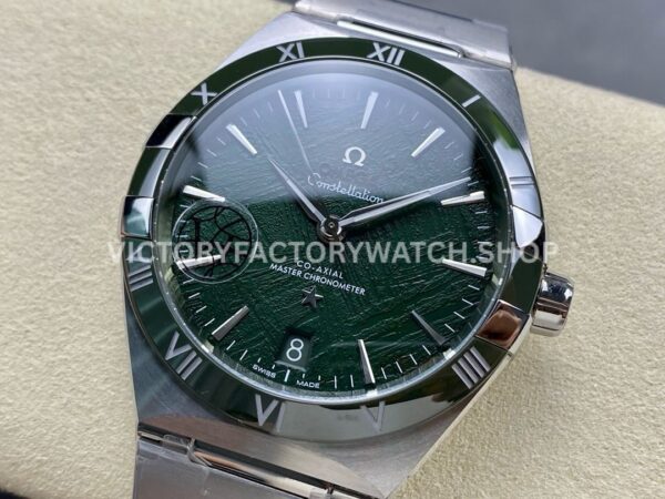 V+ Factory Omega Constellation 131.30.41.21.99.002 41mm Full Steel Green Ceramic Bezel Meteorites Green ( (3) V+ Factory Omega Constellation 131.30.41.21.99.002 41mm Full Steel Green Ceramic Bezel Meteorites Green Dial