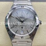 V+ Factory Omega Constellation 131.30.41.21.99.002 41mm Full Steel Silver Titanium Bezel Silver Dial (6) V+ Factory Omega Constellation 131.30.41.21.99.002 41mm full steel silver titanium bezel silver dial replica watch