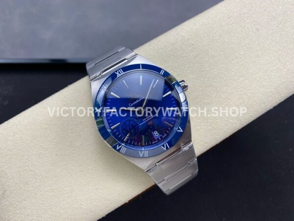 V+ Factory Omega Constellation 131.33.41.21.03.001 41mm Full Steel Blue Ceramic Bezel Blue Dial