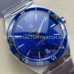 V+ Factory Omega Constellation 131.33.41.21.03.001 41mm Full Steel Blue Ceramic Bezel Blue Dial